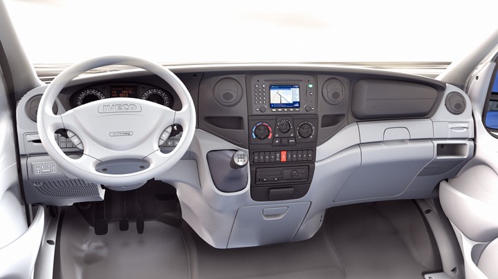 Virtual new Daily truck interior for Iveco spa. Printed marketing material.